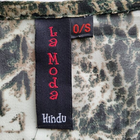 Snakeskin Animal Print Kimono Top Sheer Artsy Coverup with Loads of Style! OS - Picture 11 of 16